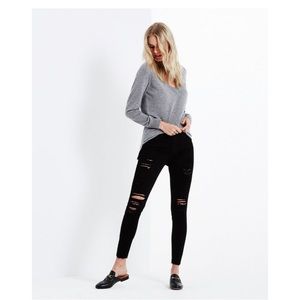 AG The Middi Ankle Black Denim Skinny Jeans Sz. 26
